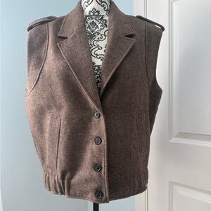 Brown Women's Vest Jacket